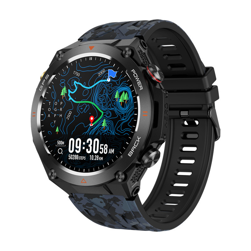 REXQU Adventurer smartwatch with blood oxygen monitoring and abnormal-reading alerts