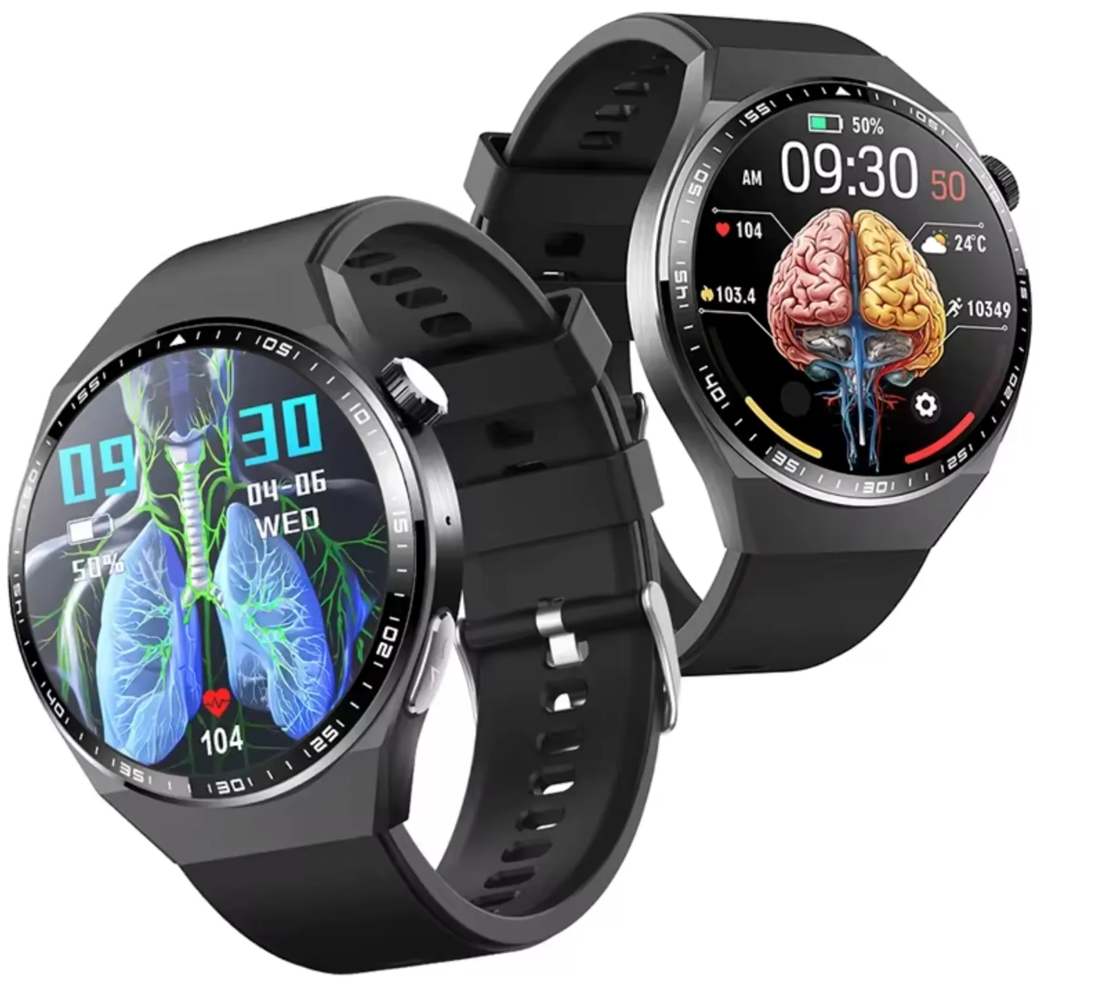 REXQU O2Max with two different customizable watch faces