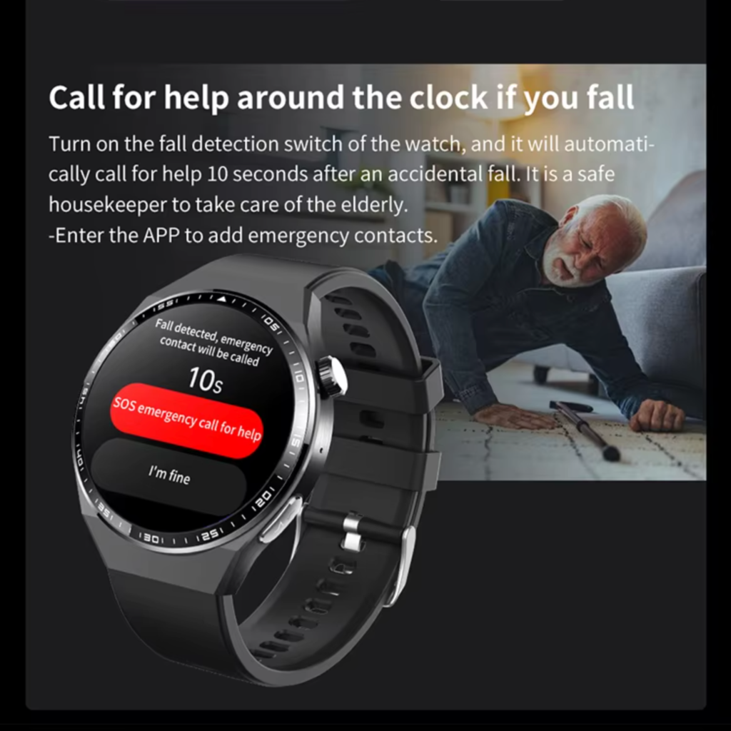 Fall alert and call for help from your wrist