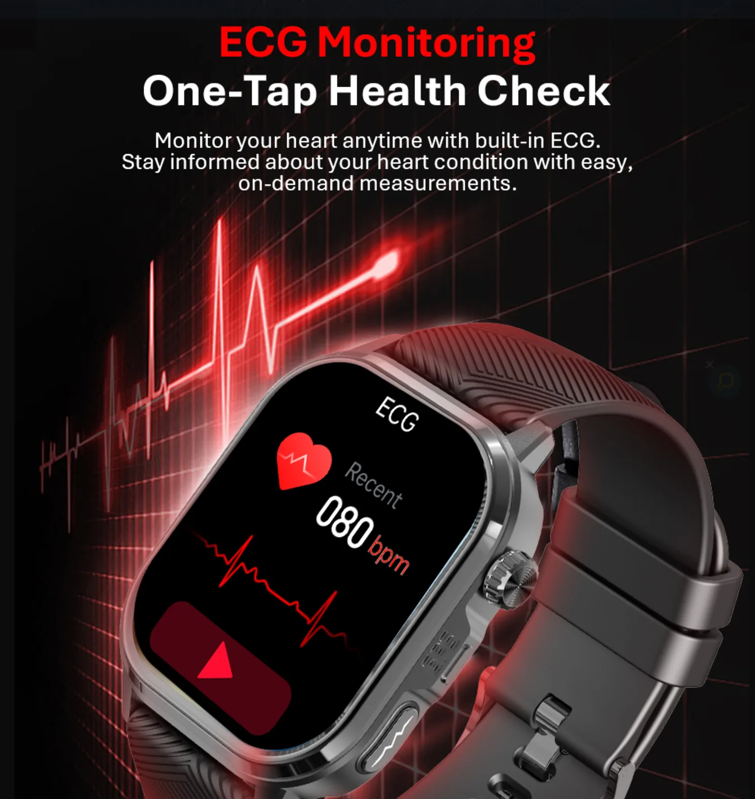 One-tap ECG monitoring on the REXQU AetherX