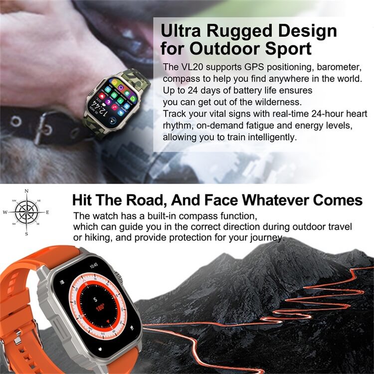 Rugged smartwatch stress tracking on the REXQU TrailGuard display