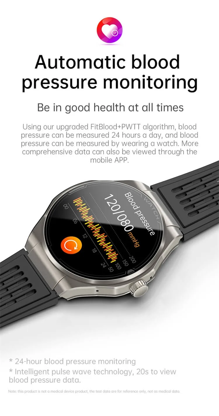 Blood pressure tracking on the REXQU Chronex