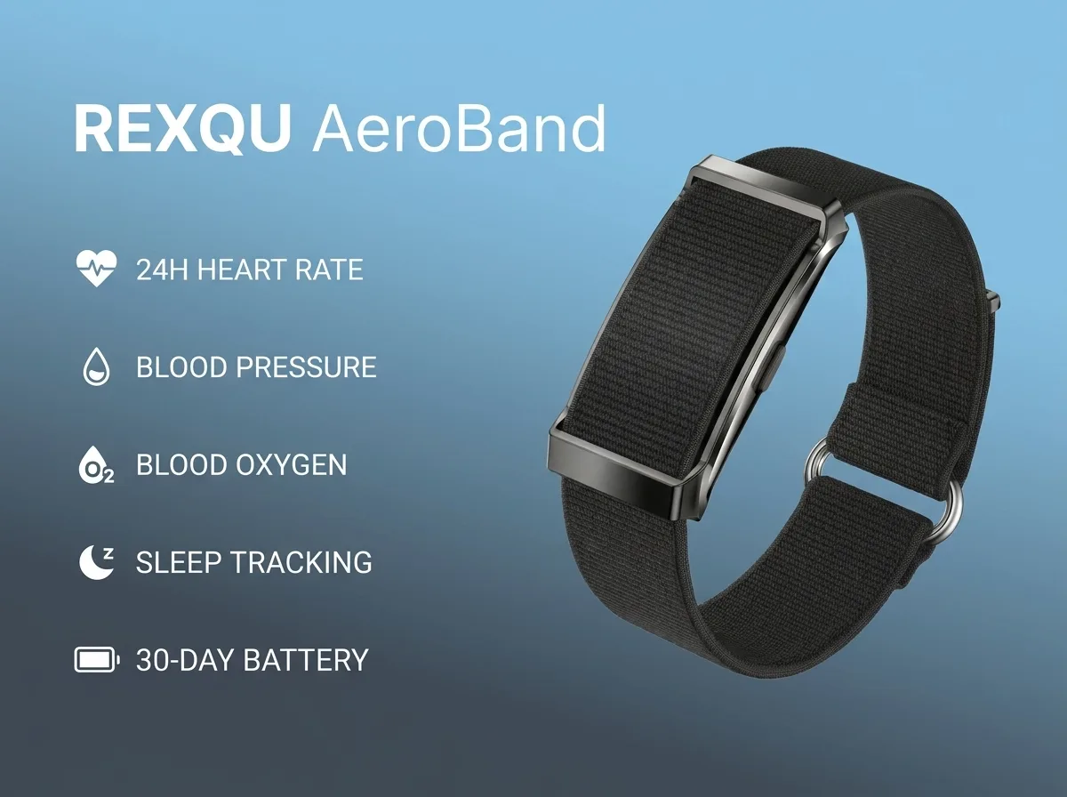 REXQU AeroBand women’s smartwatch banner