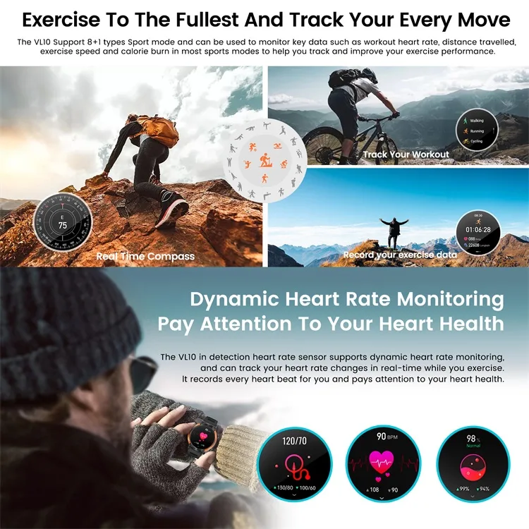 REXQU BaseCamp IP68 waterproof rugged smartwatch with 420mAh battery