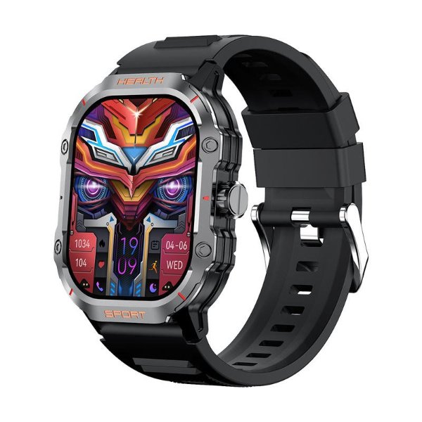 REXQU VistaMax health smartwatch with 2.01″ display, 25-day standby, heart rate and blood pressure