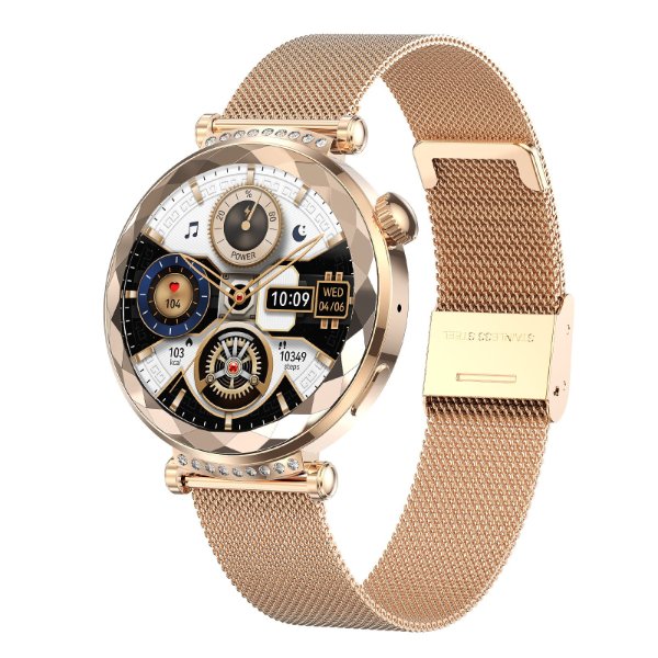 REXQU LumaGrace health smartwatch with bluetooth calls, nfc, heart rate and blood pressure