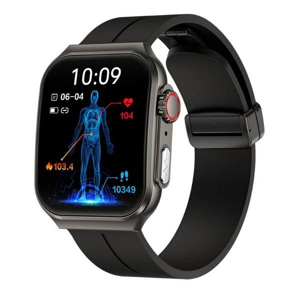 REXQU BioTrack Pro health smartwatch with senior-friendly, bluetooth calls, heart rate and blood pressure