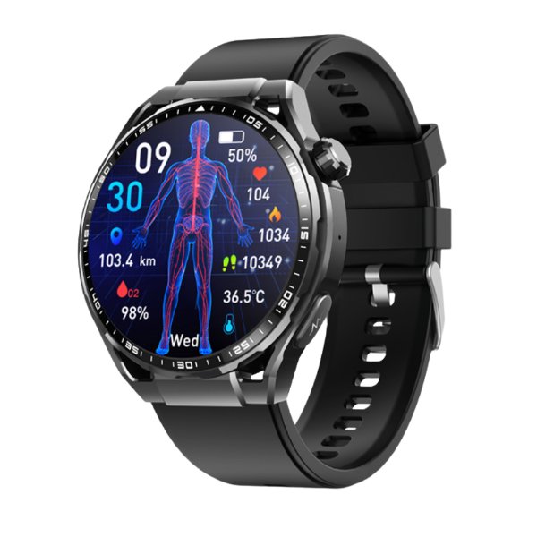 REXQU O2Max health smartwatch with ecg, blood oxygen, heart rate and blood pressure
