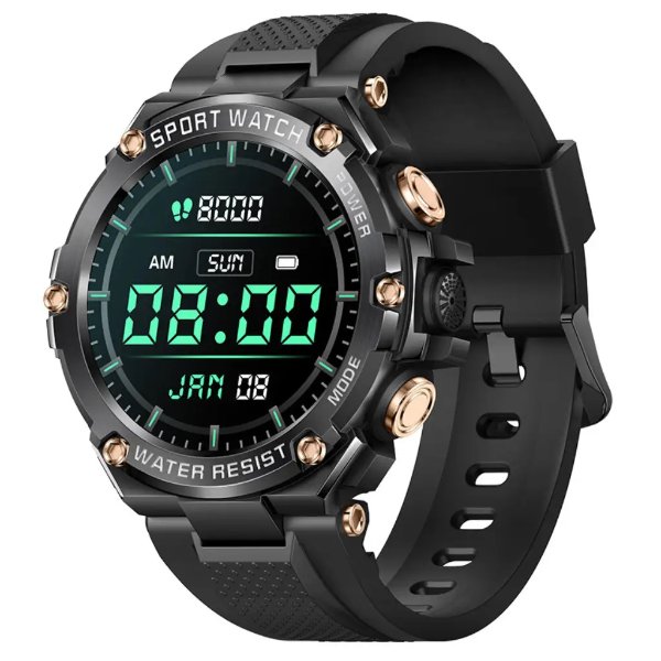 REXQU LifeGuard Pro health smartwatch with rugged, bluetooth calls, heart rate and blood pressure