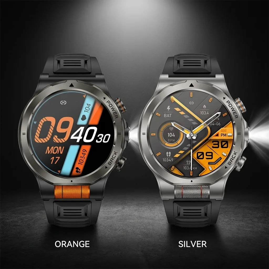 REXQU EnduroBeam rugged smartwatch with women's health tracking