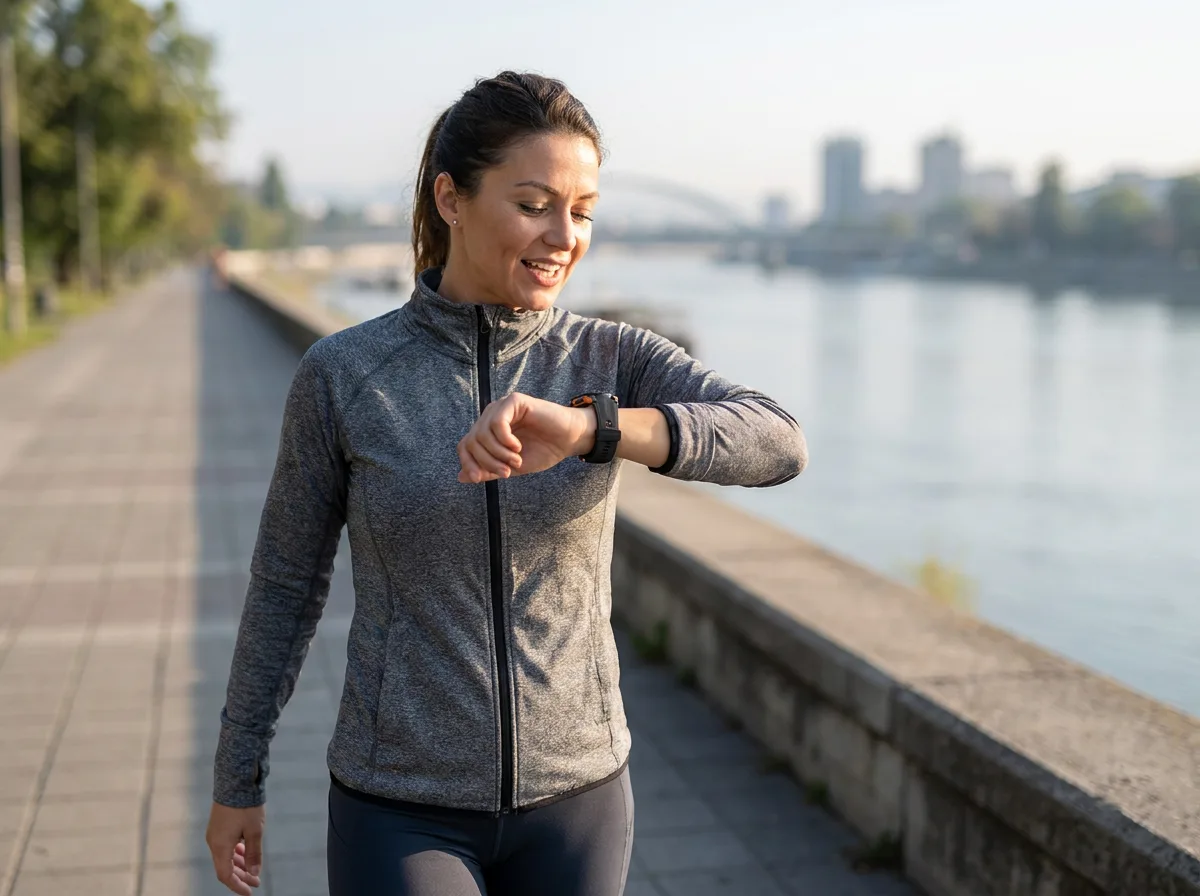 Woman taking a Bluetooth call on the REXQU EnduroMax