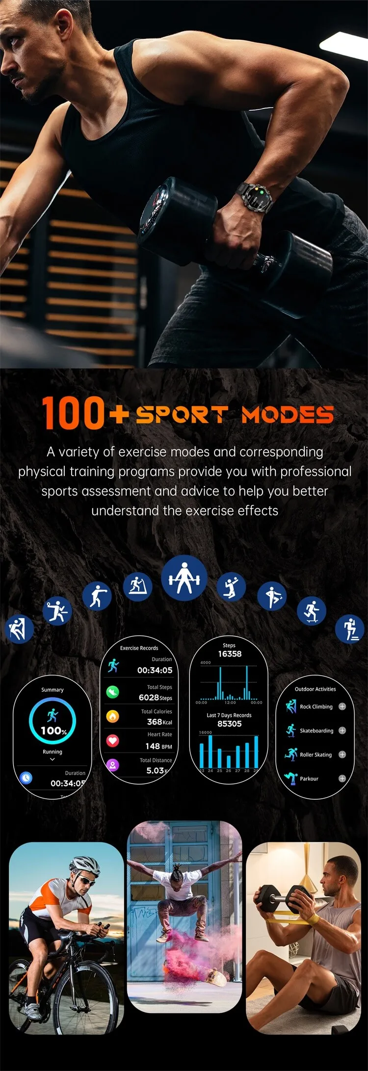 REXQU FlareTrail with 100+ sport modes