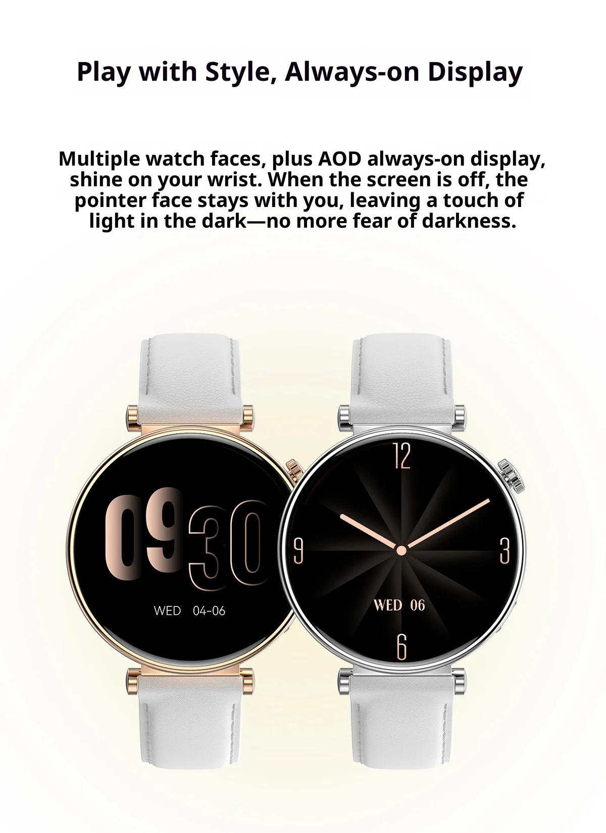 REXQU GraceFit always-on AMOLED display