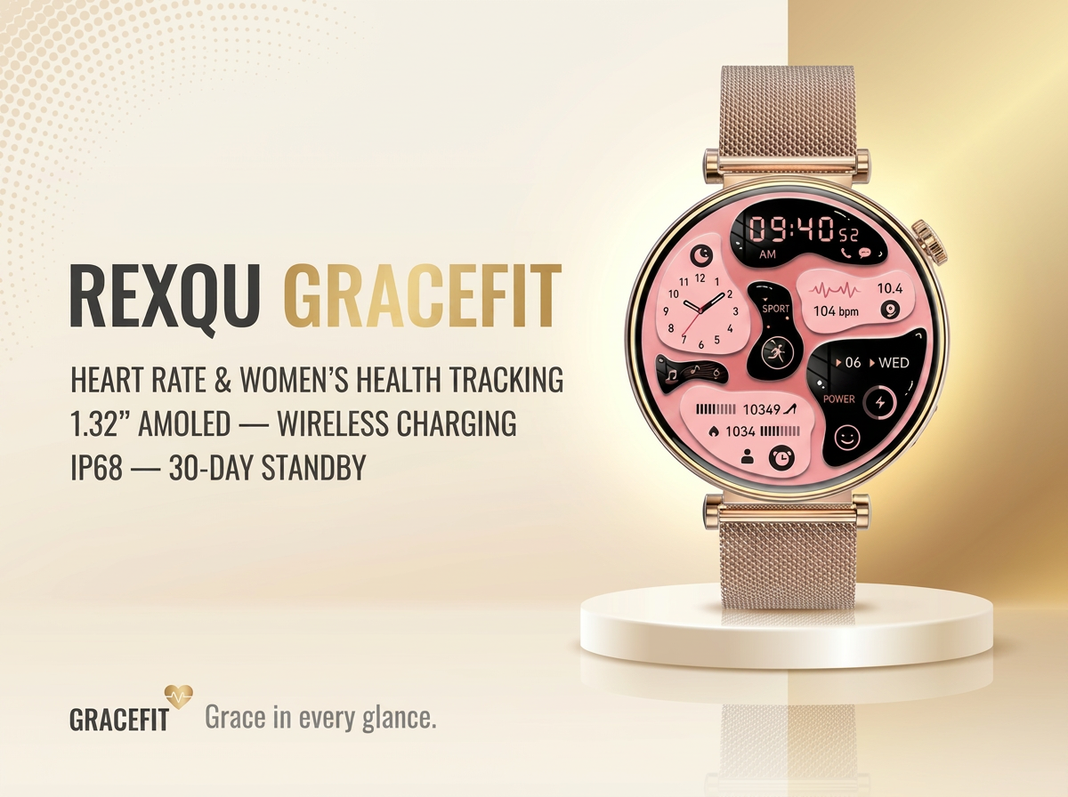 REXQU GraceFit women’s smartwatch banner