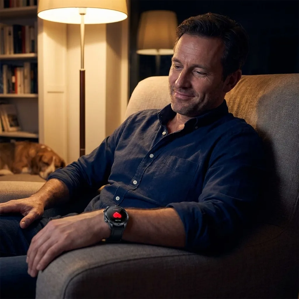 CoreX Pro customer relaxing at home