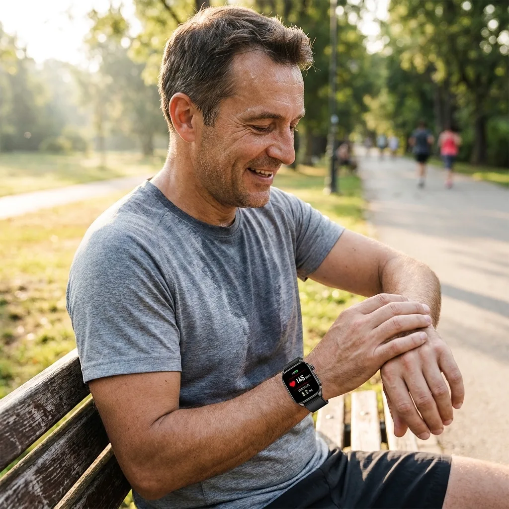 HealthWave customer checking stats after a run