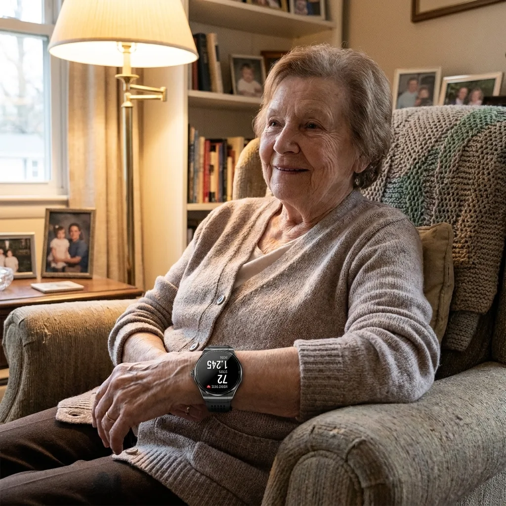 Chronex customer at home with her watch