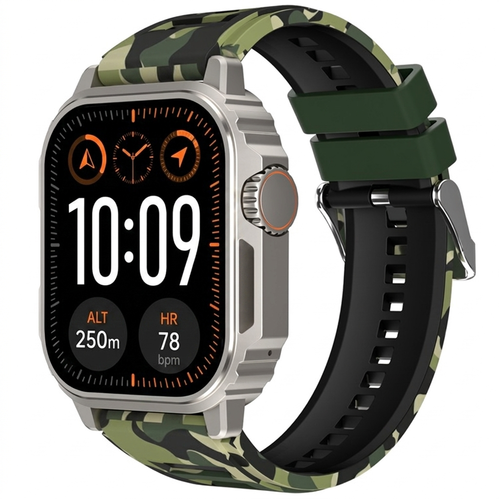 REXQU TrailGuard health smartwatch with compass, gps track sync, heart rate and blood pressure