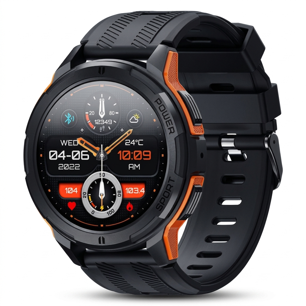 REXQU EnduroMax health smartwatch with rugged, sleep tracking, heart rate and blood pressure