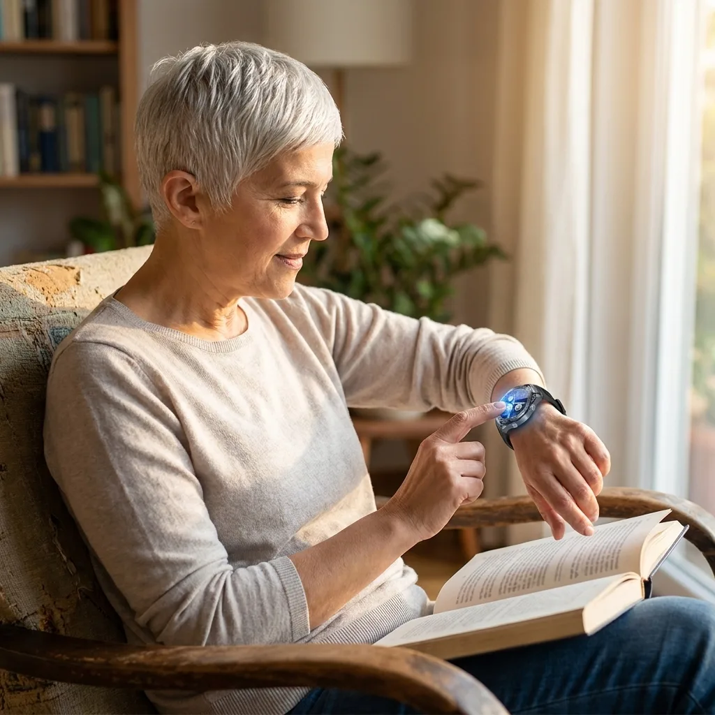 Nexora customer recording an ECG at home