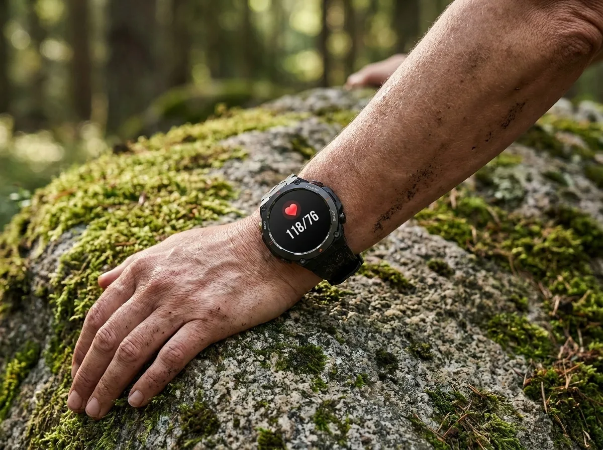 REXQU Adventurer showing a blood pressure reading after a hike