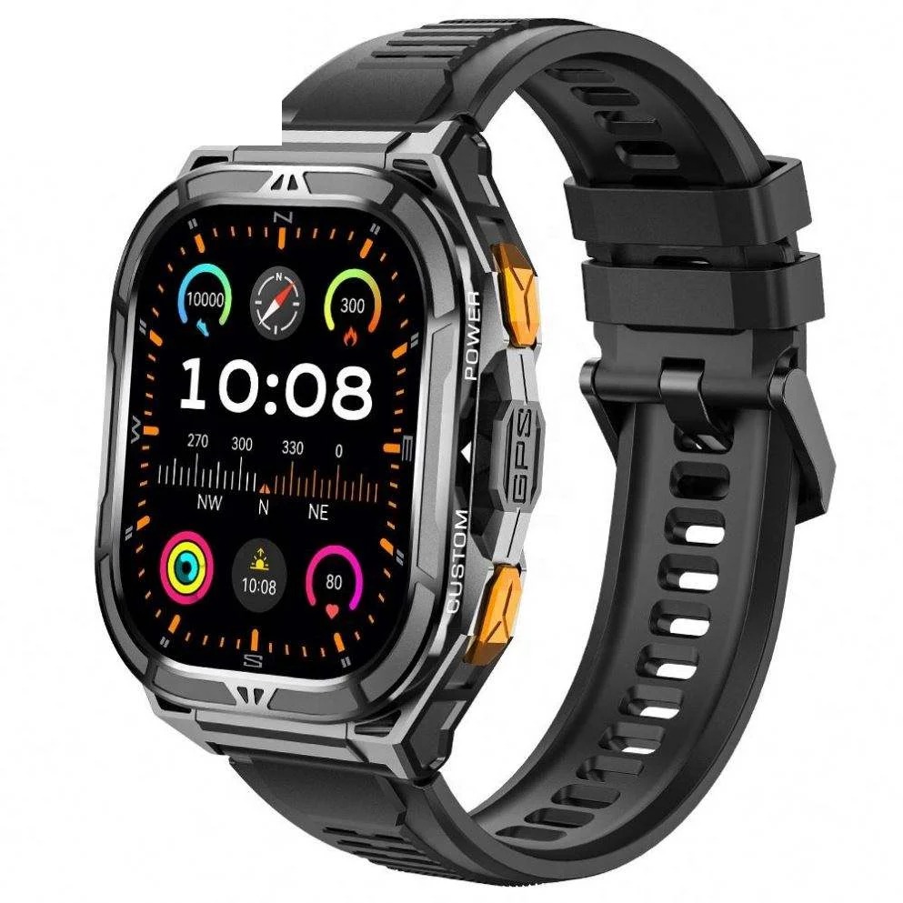 REXQU Horizon GPS smartwatch with large AMOLED, compass and long battery
