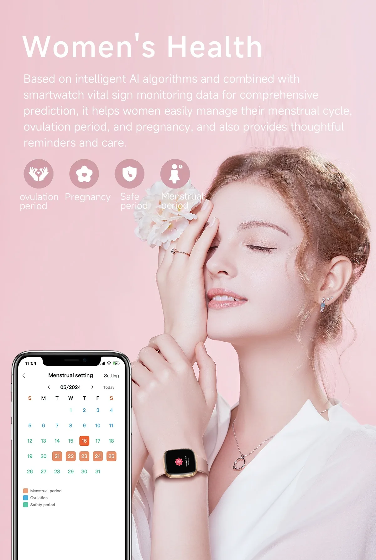 REXQU Luxora women's health — cycle, ovulation and pregnancy tracking