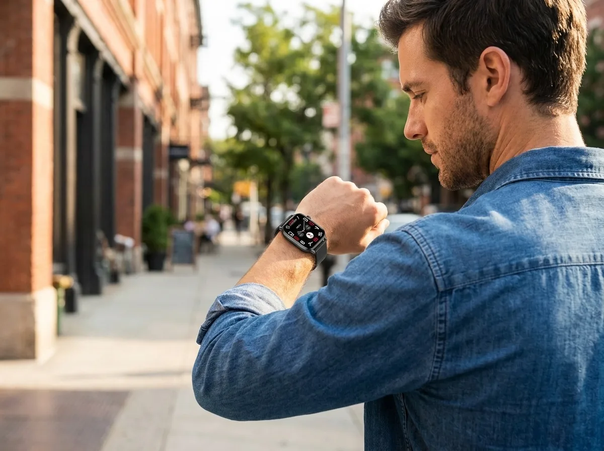 Man checking heart rate on REXQU Prisma