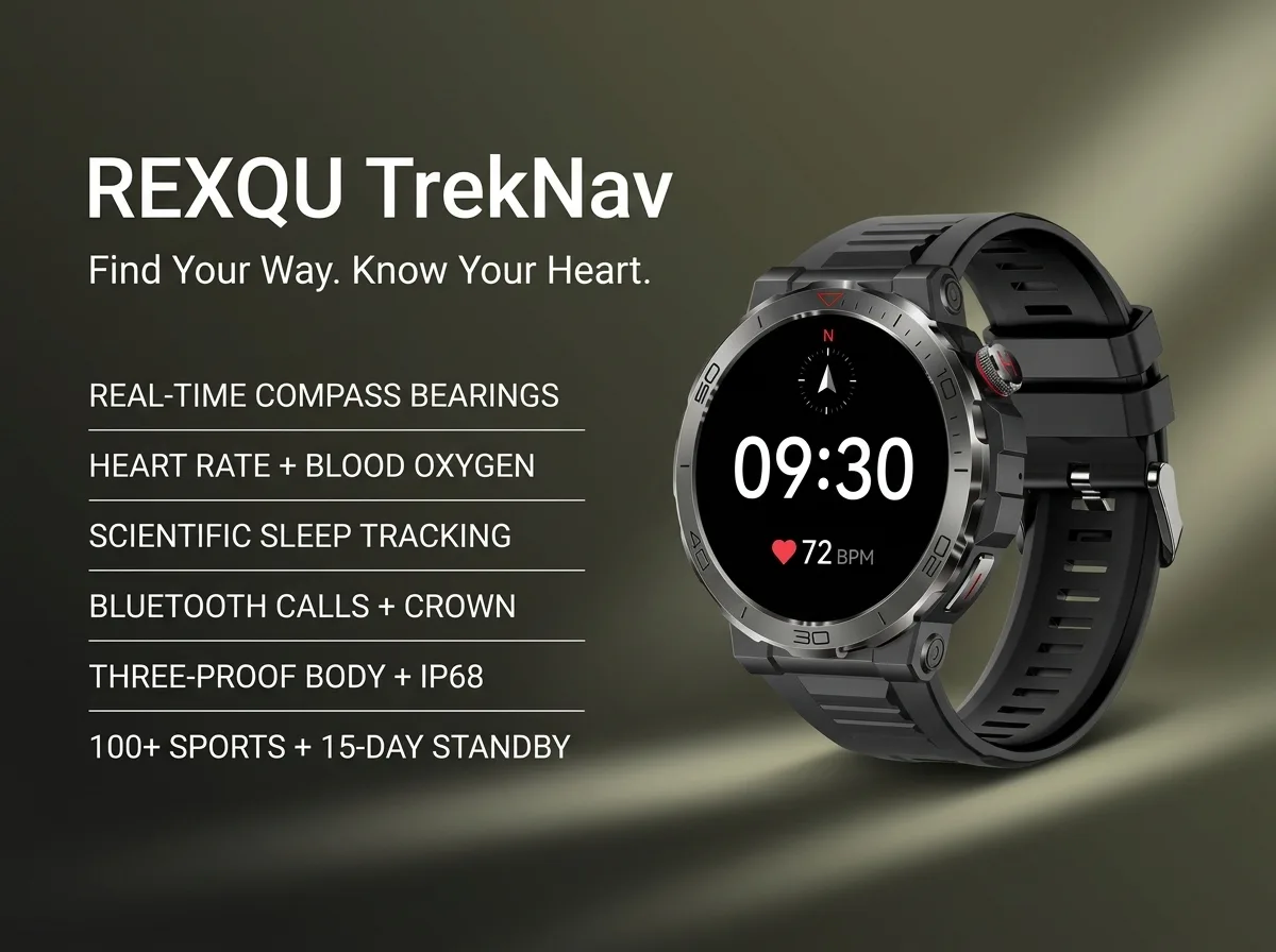 REXQU TrekNav outdoor smartwatch banner