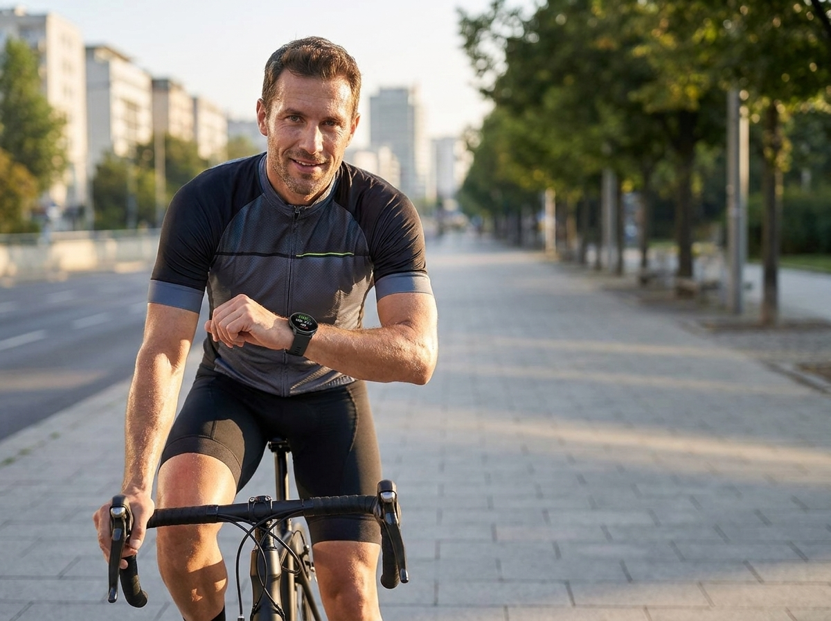 Man cycling with REXQU Verve