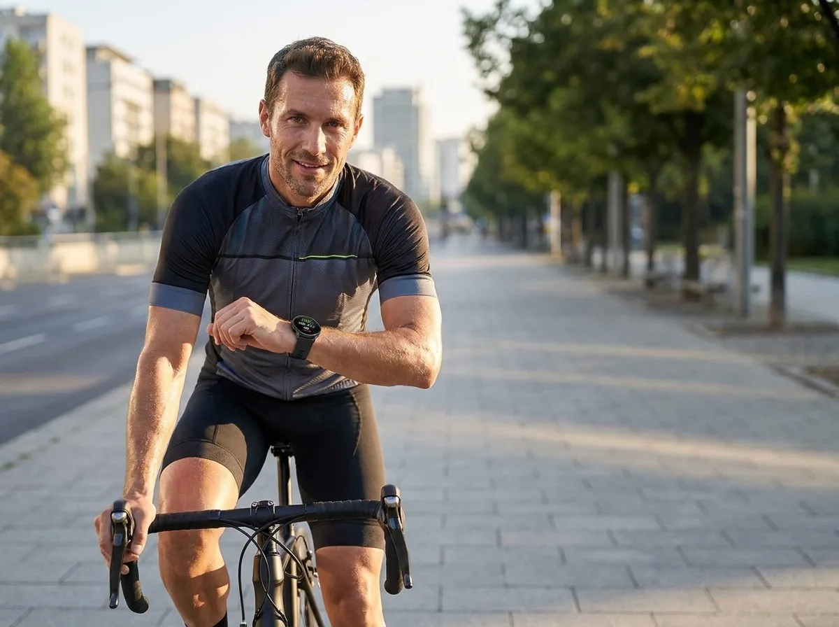Man cycling with REXQU Verve