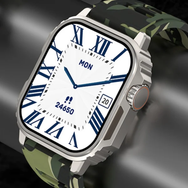 REXQU TrailGuard with silver case and camo strap